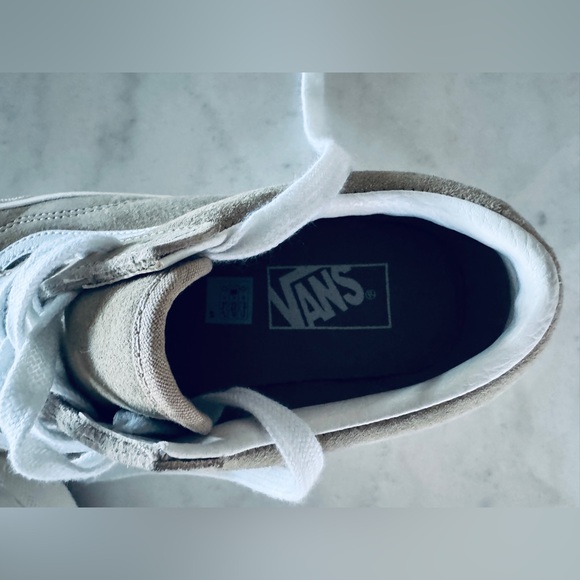 Vans Unisex Old Skool Heiq Eco Boost Beige and White Sneakers - Picture 11 of 13